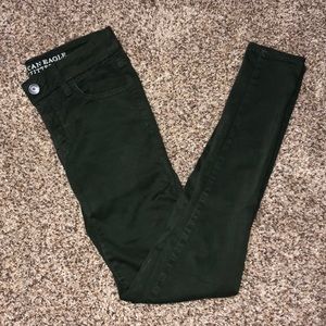 army green American eagle jeans